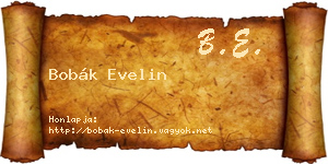 Bobák Evelin névjegykártya